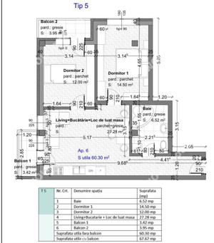 Apartament cu 3 camere si 2 balcoane de vanzare in Selimbar - imagine 2