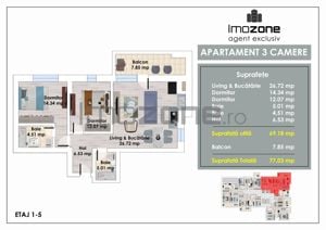 PRIMA INCHIRIERE, 3 Camere, 2 bai, mobilat/utilat, 6 minute METROU Pacii - imagine 20