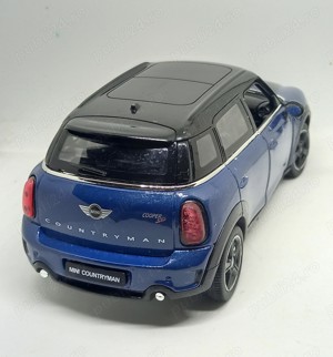 Masinuta diecast Rastar - Mini Cooper, albastru, 1:24 - imagine 4
