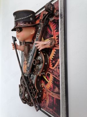 vioară steampunk tablou 3d ,decorațiune, cadou inedit - imagine 5