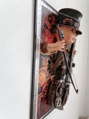 vioară steampunk tablou 3d ,decorațiune, cadou inedit - imagine 3