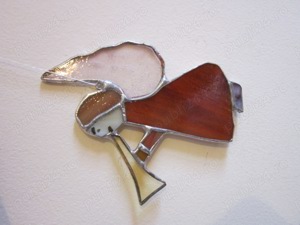  cadou rar Craciun Inger vestitor stil vitralii Tiffany made Germany 1970