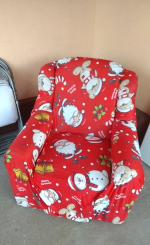 husa ptr fotoliu lui Mos Craciun invelitoare sarbatori iarna