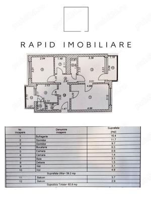 3 Camere - Centru - Etaj 2 - Vedere Partiala Dunare - 75000 Euro Negociabil - imagine 2