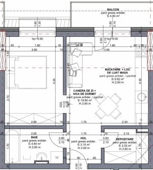 Apartament 2 camere, 41 mp, etaj intermediar, CF, Beta Residence - imagine 3