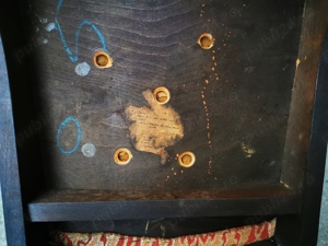 vechi scaun lemn retro, taburet vintage , mobila veche ptr restaurare  - imagine 3