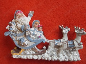 cadou rar Sania lui Mos Craciun  decoratiune Germania  impecabila - imagine 2