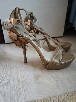Pantofi cu toc Sandale Mihai Albu Women's Nude Floral Heel Size 39 - imagine 5