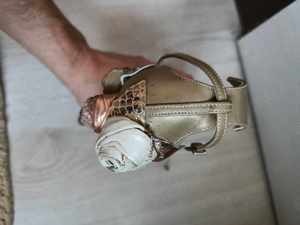 Pantofi cu toc Sandale Mihai Albu Women's Nude Floral Heel Size 39 - imagine 3