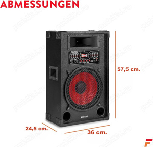 Boxe active FENTON de putere cu usb, SD card, karaoke, Bluetooth, Aux - imagine 2