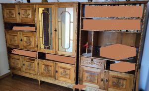 Mobila sufragerie din lemn sculptat