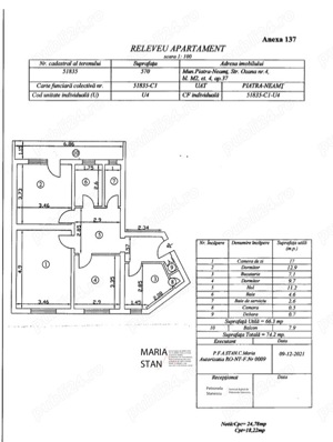 Apartament 3 camere strada Ozana