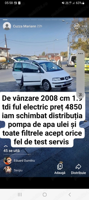 seat alhambra 7 locuri 2008 cm 1.9 tdi ful electric preț 4850 euro.