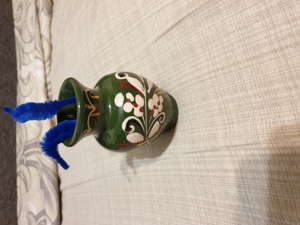 Vaza transparenta si vaza pictata  - imagine 2