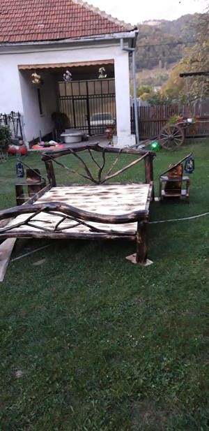 Paturi rustice din lemn - imagine 3