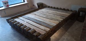 Paturi rustice din lemn - imagine 5