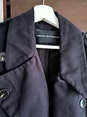 Jacheta French Connection Coat Double Breasted Mod Peacoat, Dark Blue
