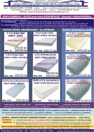 Pat etajat metalic BEL 21 LYA+2 saltele+Set complet lenjerie și pilote - imagine 4