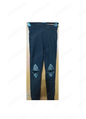 Jeggings  Blugi-colant moderni negru cu tinte si taieturi in genunchi