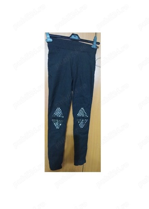 Jeggings  Blugi-colant moderni negru cu tinte si taieturi in genunchi - imagine 2