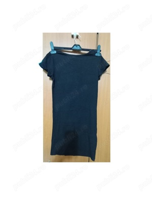 Tunica Rochie scurta neagra imprimeu Divided H&M UK, M - imagine 2