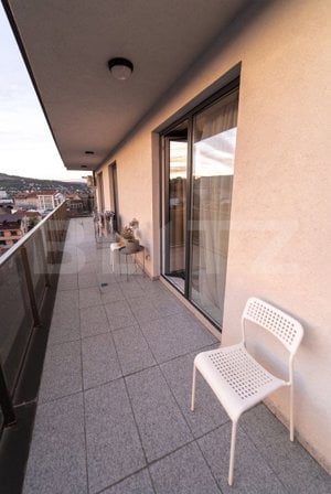 Penthouse 3 camere, 85mp, terasa circulara panoramica, semicentral - imagine 8