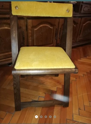 Sase scaune pliante tapitate noi - imagine 3