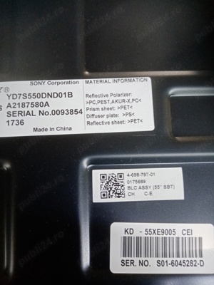 Placa de baza ticon invertoare sursa tv led Sony. 