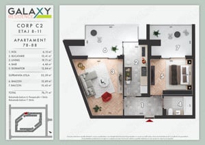 Ap.2 camere decomandat, mutare imediata, extrem de spatios, 2 terase superbe, Kaufland Metalurgiei - imagine 1