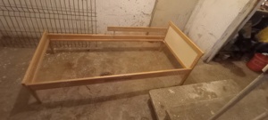 Cadru pat lemn natur plus somieră fag   - imagine 3