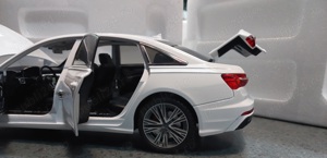 Macheta Audi A6 alb metal 1.18 - imagine 3