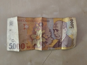 Vand bancnota 5.000 lei 5000 lei editie 1998 - imagine 2