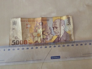 Vand bancnota 5.000 lei 5000 lei editie 1998 - imagine 3