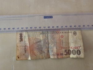 Vand bancnota 5.000 lei 5000 lei editie 1998 - imagine 5