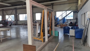 Glisanta Alphacan Italy cu ridicare 4m x 2.5 m alb