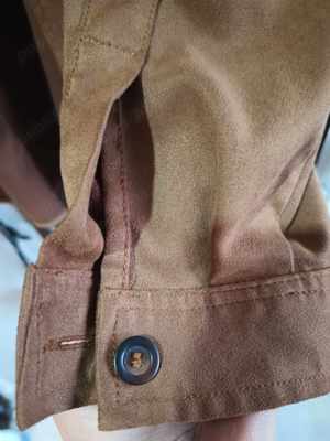 Camasa Choise Genuine Syntetic skin Suede Leather Jacket Slim Fit jacket Size M - imagine 3