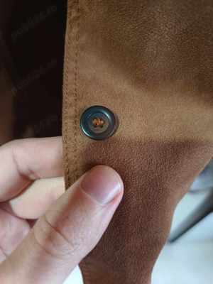 Camasa Choise Genuine Syntetic skin Suede Leather Jacket Slim Fit jacket Size M - imagine 5