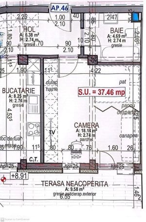 Comision 0%! Apartament 1 camera, decomandat, Finisat, Garaj, Zona Tera - imagine 11