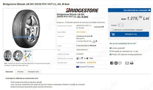 Anvelopa iarna M+S Bridgestone Blizzak LM005 255/50 R19 103T, AO, B-Seal - imagine 7