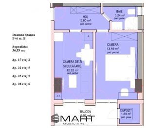 Apartament 37mp etaj 2 zona Doamna Stanca - imagine 4