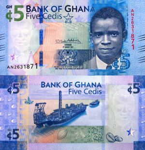  Lot 5 bancnote GHANA UNC