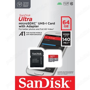 Card memorie micro sdxc Sandisk Ultra 64Gb nou sigilat