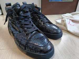 Ghete Christian Louboutin Louis python high trainers Size 43 - imagine 4