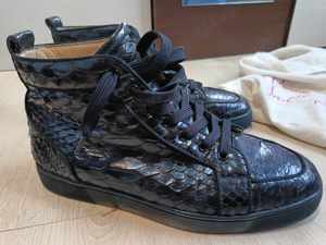 Ghete Christian Louboutin Louis python high trainers Size 43 - imagine 5