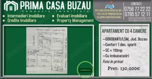 Apartament cu 4 camere in zona Dorobanti LSM   confort 1 dec sporit SC-110mp   etaj inferior  