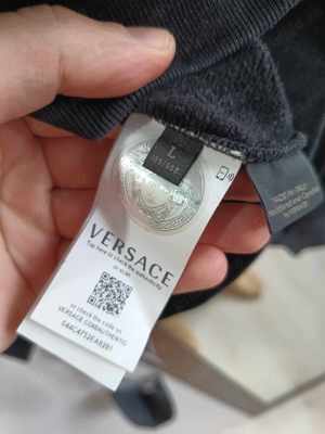 Pulover Love Versace triple heart embroidered logo sweatshirt Size L - imagine 2