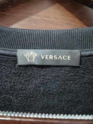 Pulover Love Versace triple heart embroidered logo sweatshirt Size L - imagine 5