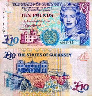  Lot 3 bancnote GUERNSEY 