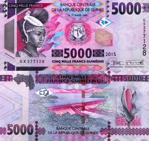  Lot 8 bancnote GUINEEA unc