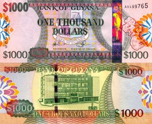  Lot 6 bancnote GUYANA UNC